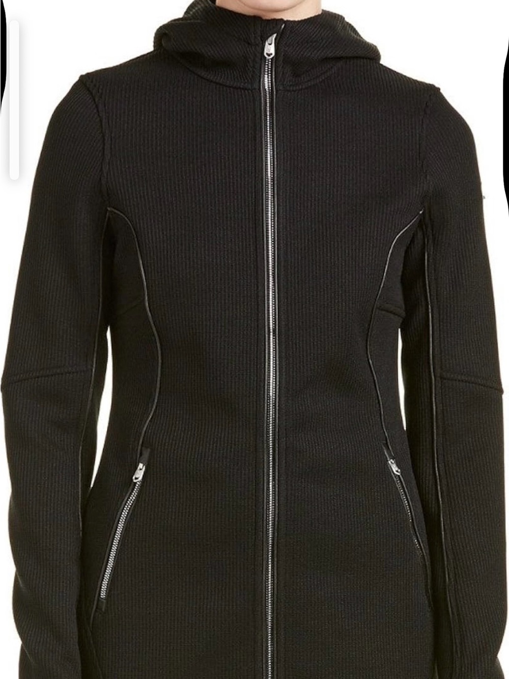 Spyder Women's Black Hooded Zip-Up Utility Jacket